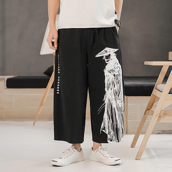 Pantalon large pour homme motifs japonais Kumo – Esprit du Japon
