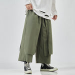 Pantalon japonais large vert 