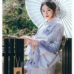 Acheter Kimono japonais femme motifs fleurs