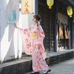 Acheter Kimono japonais femme traditionnel rose