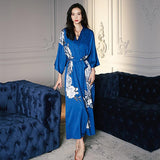 Acheter Kimono peignoir femme bleu