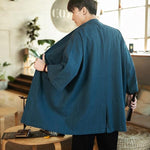 Acheter Kimono veste longue homme bleu