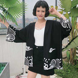 Acheter Veste kimono noire femme