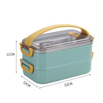 Bento isotherme lunch box 2 compartiments vert