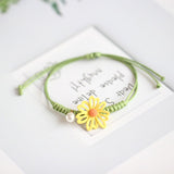 Bracelet fleur marguerite jaune