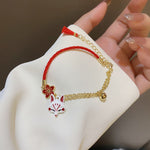 Bracelet japonais femme corde et chaîne 