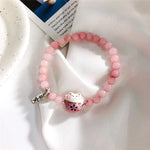 Bracelet japonais pierre naturelle femme rose