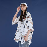 Chemise kimono femme style japonais blanc