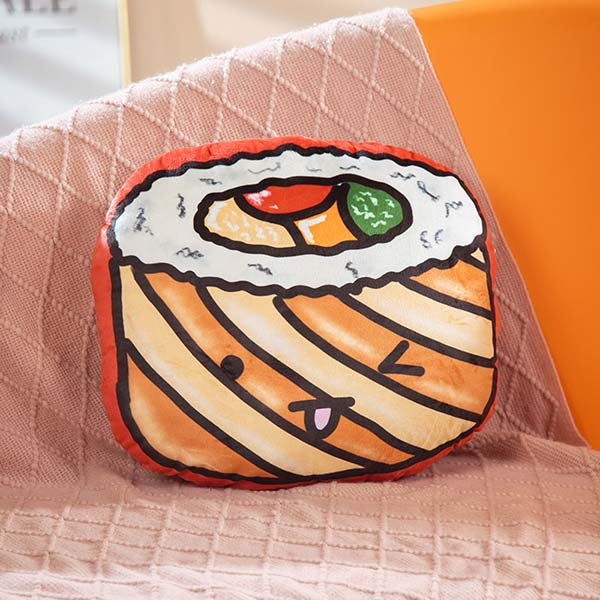 Juste de coussin décorative à motif de sushi japonais 45x45cm
