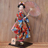 Figurine geisha parapluie japonaise