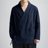 Haori traditionnel bleu marine