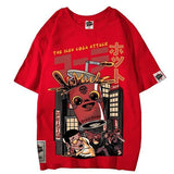 Harajuku style t shirt rouge