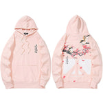 hoodie style japonais rose