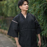 Jinbei kimono homme rayé