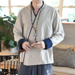 kimono cardigan men gris