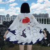 Kimono court japonais femme blanc