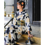 Kimono femme japonais fleurs de cerisier pas cher