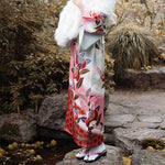 Kimono femme vintage japonais avec motifs