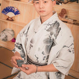 Kimono fleuri homme japonais