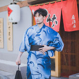 Kimono homme bleu