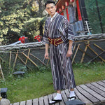 Kimono homme japonais avec rayures traditionnel 