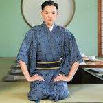 Kimono homme japonais indigo