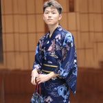 Kimono japon homme bleu
