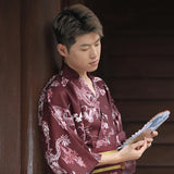 Kimono japon traditionnel homme rouge