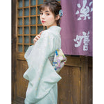 Kimono japonais femme blanc pas cher