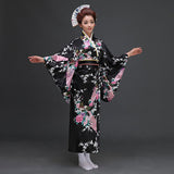 Kimono japonais noir femme