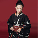 Kimono japonais noir souple
