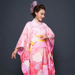 Kimono japonais rose femme