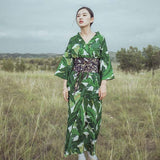 Kimono japonais vert