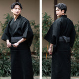 Kimono noir homme traditionnel
