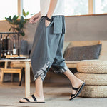 Pantalon court japonais gris