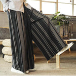 Pantalon hakama à rayures noir
