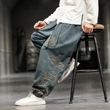 Pantalon homme style japonais gris