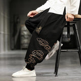 Pantalon homme style japonais noir