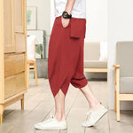 Pantalon japonais court rouge