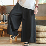 Pantalon japonais hakama noir pour homme