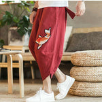 Pantalon japonais homme carpe koï rouge