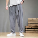 Pantalon japonais homme souple gris