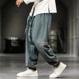 Pantalon japonais pour homme gris