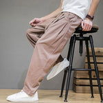 Pantalon japonais pour homme souple brun