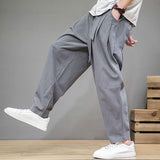 Pantalon japonais pour homme souple souple gris
