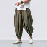 Pantalon large japonais homme vert
