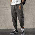 Pantalon streetwear jogging japonais gris