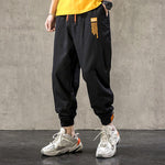 Pantalon streetwear jogging japonais noir