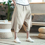 Pantalon style japonais homme crème 