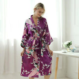 Peignoir kimono femme violet